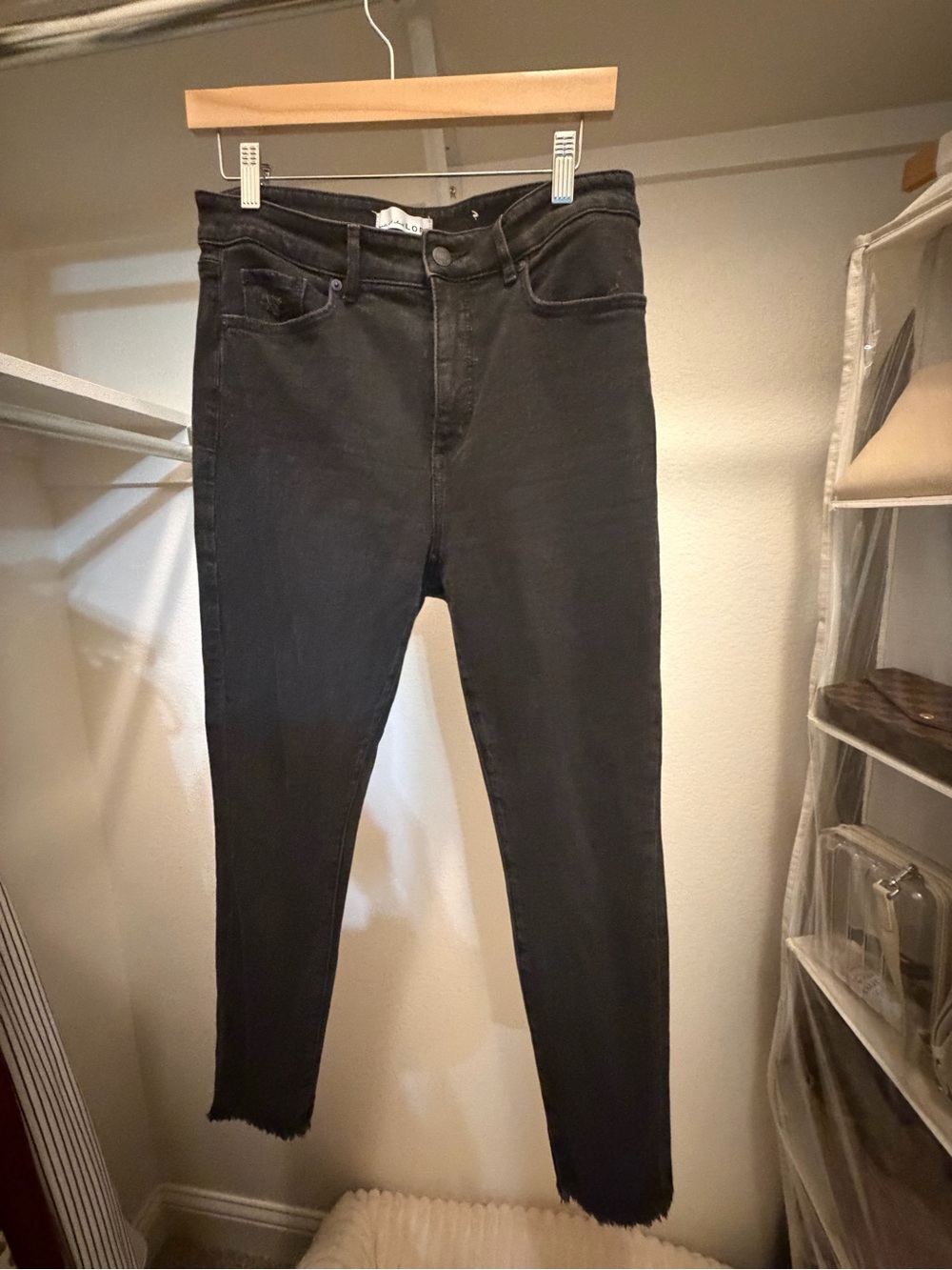 LOFT Black High-Rise Skinny Jeans
